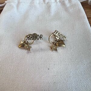 Christian Dior Dior Heart Star J'ADIOR Rhinestone Earrings